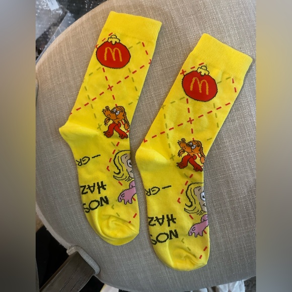 McDonald's Accessories - McDonald’s 2025 Yellow Grinch Socks